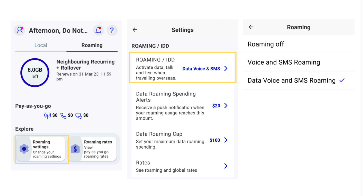 How do I turn on / off roaming? – Circles.Life Help Center